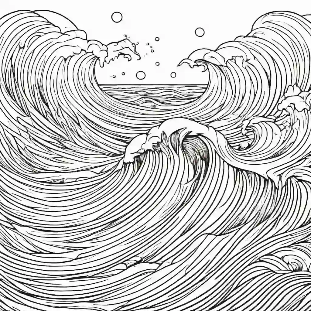 Ocean Waves coloring pages